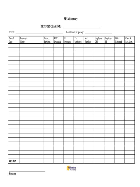 Printable Free Blank Spreadsheet Templates