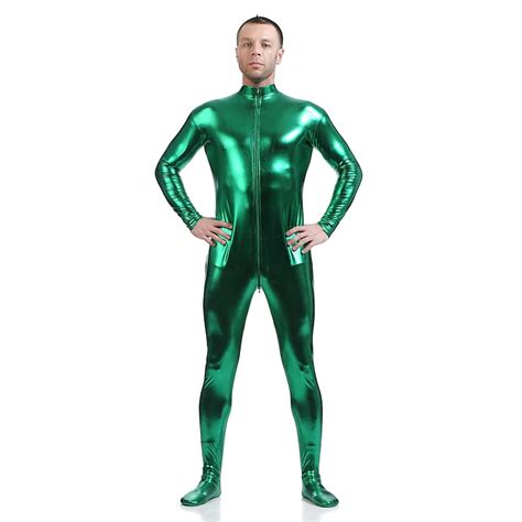 Shiny Zentai Suits Skin Suit Adults Spandex Latex Cosplay Costumes Sex Men S Women S Solid
