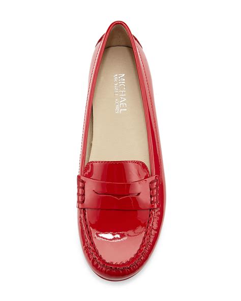 Michael Michael Kors Daisy Patent Leather Loafers In Red Lyst