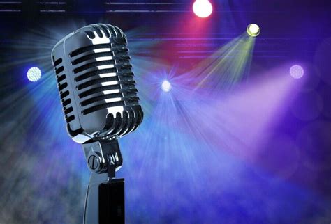🔥 download bright stage microphone background singer star photography by creyes background