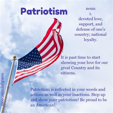 Patriotism Noun 1 Devoted Love Support And Defense Of Ones