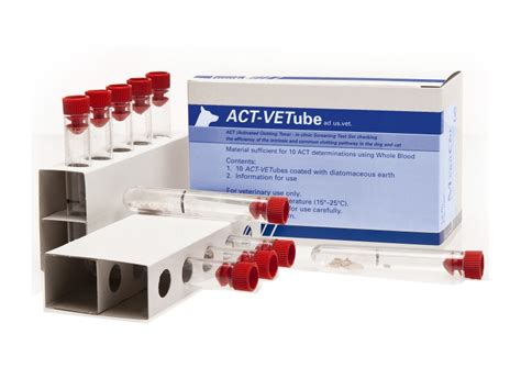 Act Vetube Activated Clotting Time Vetlab Supplies Ltd