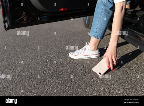Woman On Phone From Damaged Hi Res Stock Photography And Images Alamy