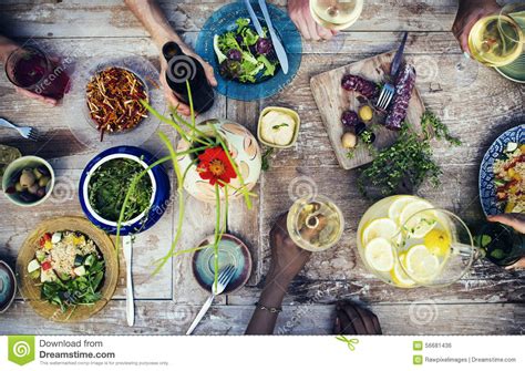 Food Table Healthy Delicious Organic Meal Concept Stock Photo Image