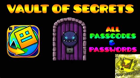 Geometry Dash Vault Of Secrets Codes - Todos los códigos descubiertos de Vault of Secrets - Geometry Dash