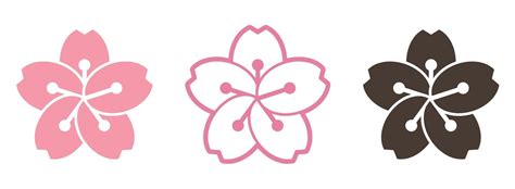 Sakura Flower Icon Silhouette 2989968 Vector Art At Vecteezy