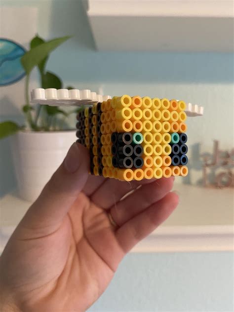 I made a Minecraft Bee out of perler beads : r/Minecraft