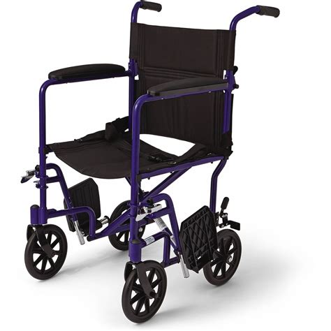 Medline Lightweight Aluminum Transport Wheelchair With 8″ Wheelsswing