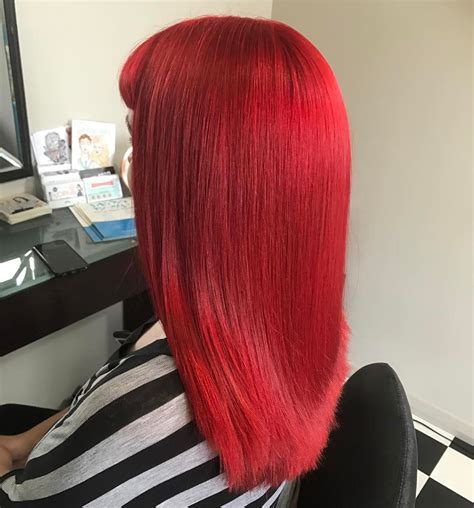 Unique Bright Red Hair Color Ideas To Try Short Hair Highlights