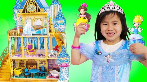 Jannie Pretend Play W Giant Disney Princess Cinderella Doll House Kids