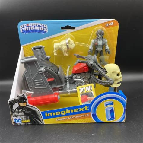Fisher Price Imaginext Dc Super Friends Lobo And Motorcycle W Spot For