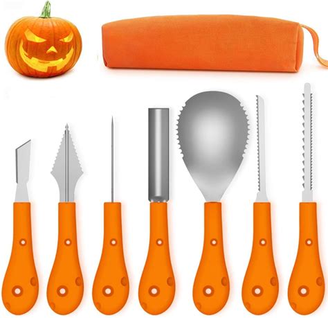 Qcoqce Halloween Pumpkin Carving Kit Pumpkin Carving Tools Stainless