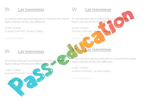 Exercice Vocabulaire Homonymes Homophones Ce Cycle My XXX Hot Girl