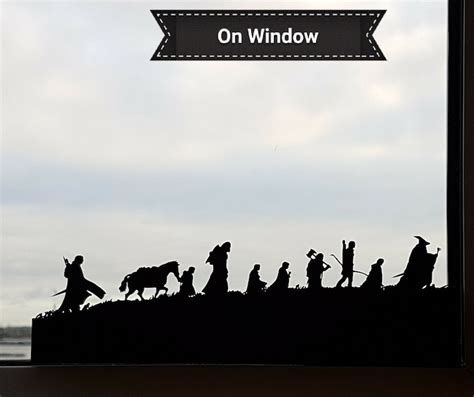 The Fellowship Silhouette 22cm Vinyl Sticker Decal Lotr Hobbit Etsy