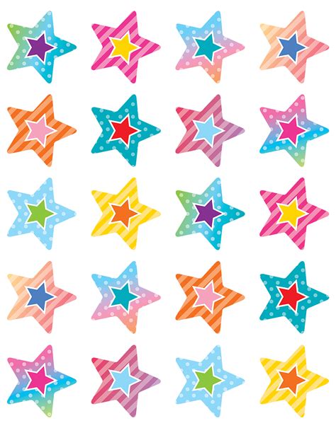 Colorful Vibes Stars Stickers Tcr8785 Teacher Created Resources