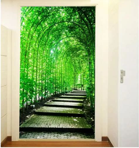 Custom Mural Photo 3d Wallpaper Bamboo Lane Porch Living Room Home