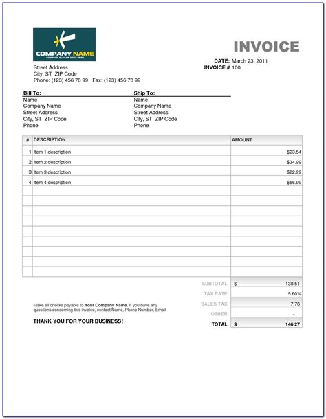 Billing Invoice Form Template Resume Examples Jxdn0r1aon