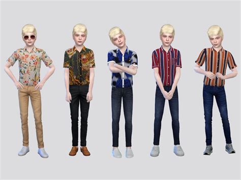 Sims 4 — Boys Casual Shirt I By Mclaynesims — Tsr Exclusive Standalone