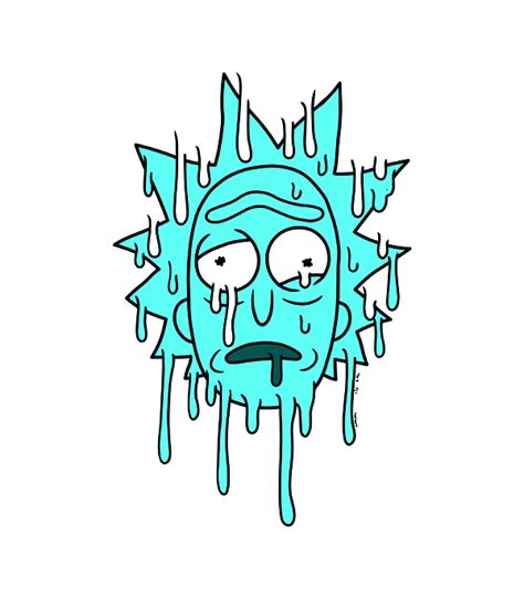 Rick And Morty Goopy Dripping Blue Rick Fleece Blanket For Sale By