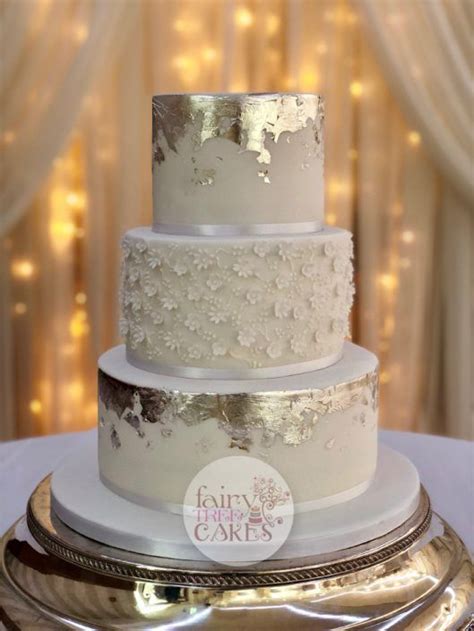 Silver Leaf Cake Wedding Cakes Cake Decorating