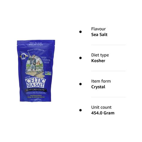 Light Grey Celtic Sea Salt 1 Pound Resealable Bag Additive Free
