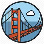 San Bridge Icon Francisco Gate Golden Landmark