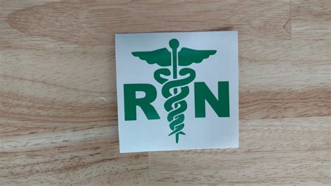 Rn Registered Nurse Vinyl Decal 22 Colors 12 Sizes To Choose Etsy