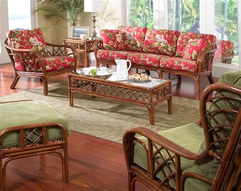 Wicker Grand Isle Natural Rattan Furniture Sets (Custom Finishes Available)