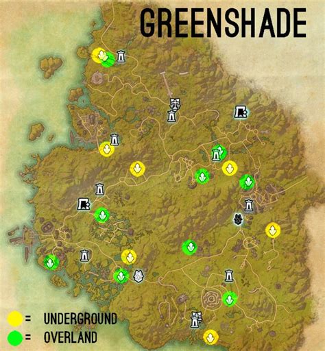 Greenshade Skyshards Skyshards Collection Guide Elder Scrolls Online ESO Hub Elder