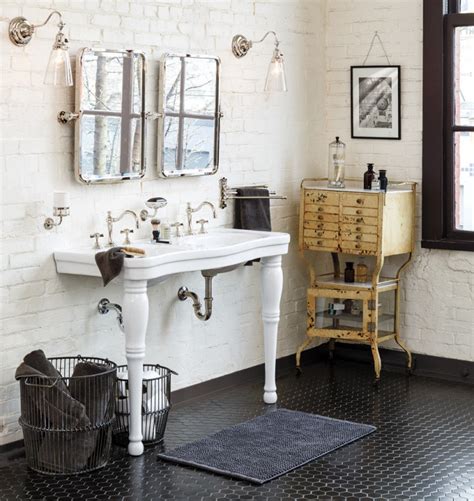 Rather than opening inward, pocket doors slide inside the wall on a track. 20+ Vintage Bathroom Designs, Decorating Ideas | Design ...