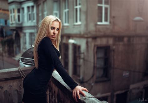 Wallpaper Kaan Altindal Women Balcony Blonde Long Hair X