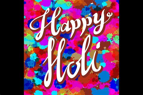 Happy Holi Spring Festival Of Colors Pre Designed Illustrator