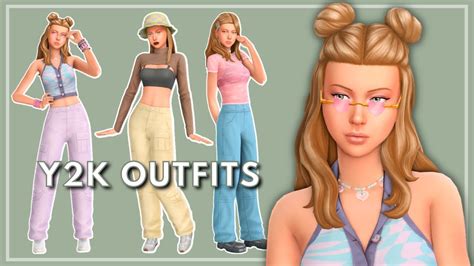 Y2k Outfits No Cc The Sims 4 Cas Youtube