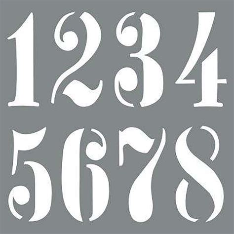 Decoart Stencil 10 Inch Vintage Numbers The Home Depot Canada