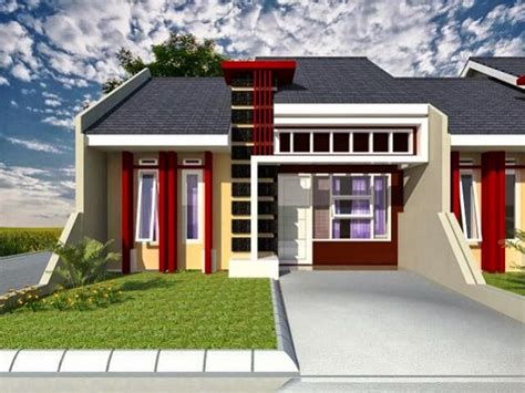 Pada denah rumah minimalis modern ini, kesan vintage cukup terasa dengan penggunaan batu bata merah ekspos pada bagian teras rumah. √ Denah Rumah Minimalis 1 Lantai Elegan Dan Modern « KlikBuzz