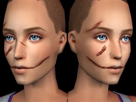 Mod The Sims 5 Layerable Facial Wounds