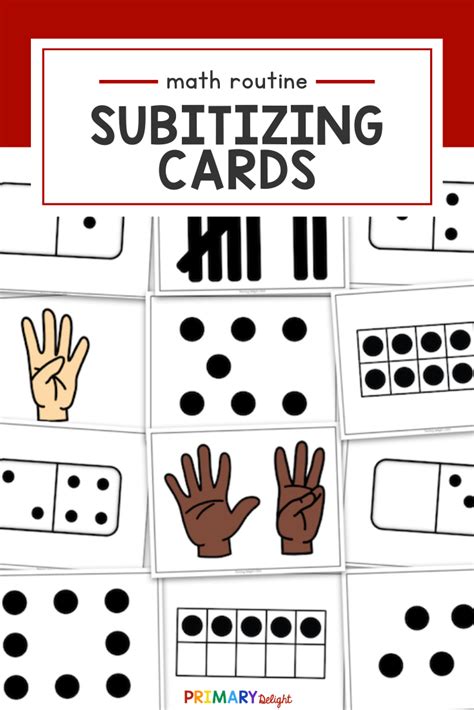Subitizing Cards With Ten Frames And Dot Patterns And Tally Marks