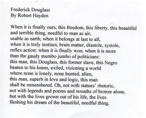 Cultural Front Marking Up Robert Haydens Frederick Douglass