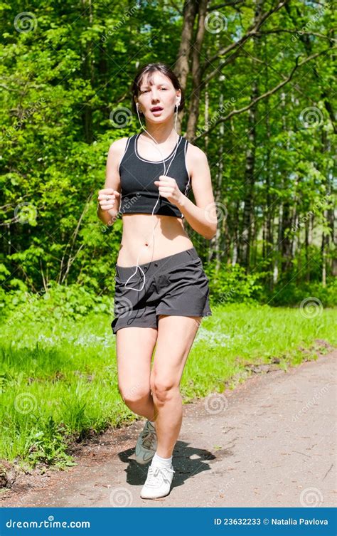 girl jogging stock image image of exercise green attractive 23632233