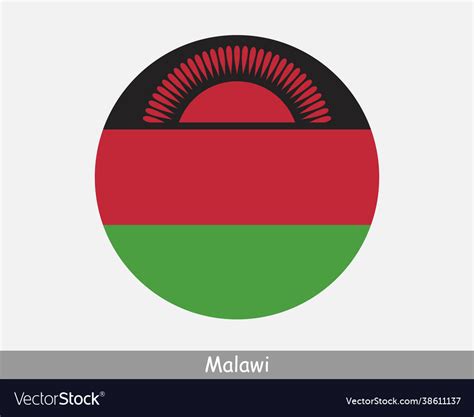 Malawi Round Circle Flag Royalty Free Vector Image
