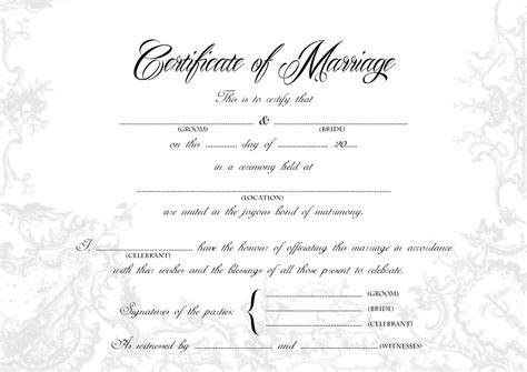 Stylish Wedding Certificate Bridegroom A4 And Us Legal Size Etsy Australia