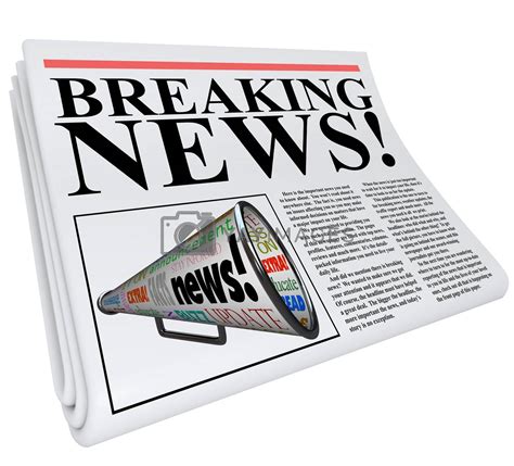 Royalty Free Image Breaking News Newspaper Front Page Announcement By