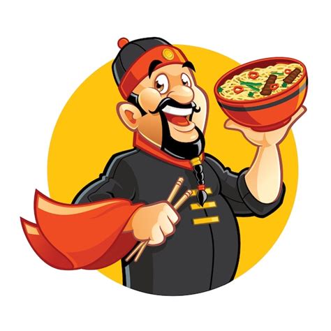 Premium Vector Cartoon Smiling Asian Chef Character