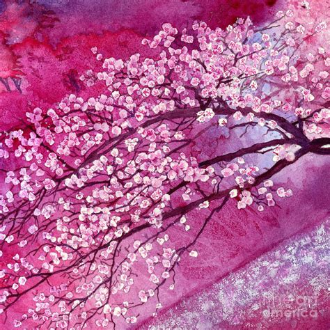 Cherry Blossoms Painting ~ Hailey E Herrera Cherry Blossom Art