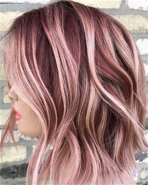 50 pretty and stunning rose gold hair color and hairstyles for your inspiration women fashion