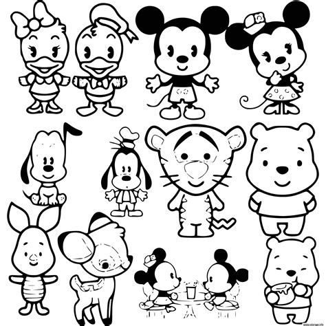 Coloriage Disney Cuties Kawaii