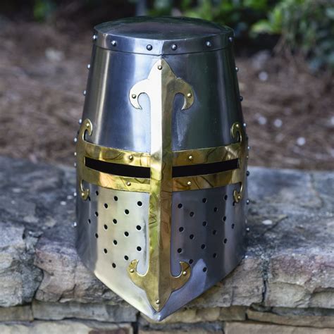 Medieval Knight Templar Armor Helmet Warrior Crusader Replica