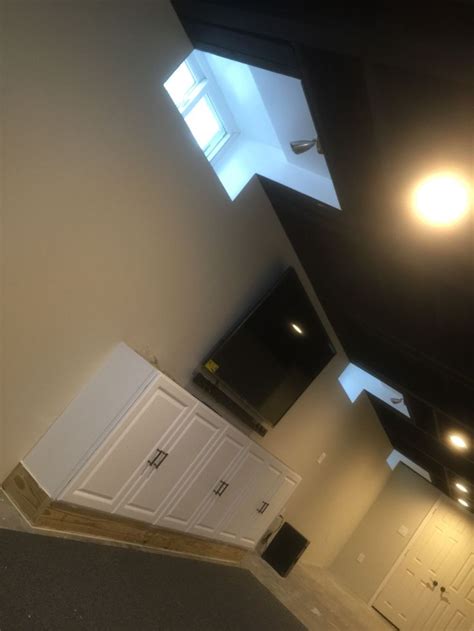 You will learn about soundproofing basement ceiling. Finished the window bayes | Finishing basement, Basement ...