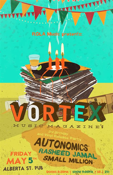 Win Tickets Vortex Music Magazines 3rd Birthday Vinyl Release Party