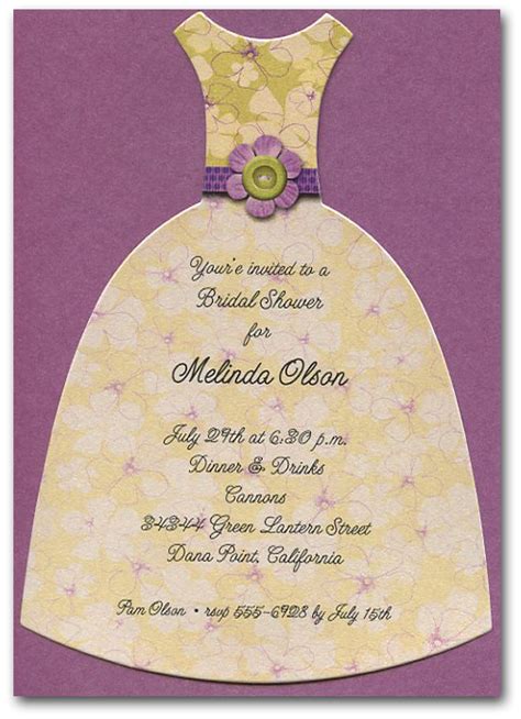 Check out our party dress code selection for the very best in unique or custom, handmade pieces from our shops. Green & Purple Diecut Dress on Shimmery Purple Invitations